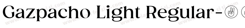 Gazpacho Light Regular字体转换